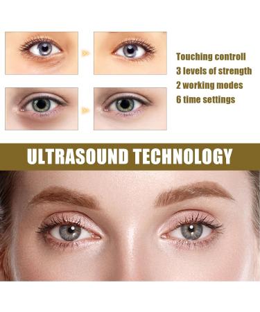 Ultrasound Eye Beauty Machine Electric Face Massager Fade Wrinkles Skin Tightening Machine Promote Circulation Reduce Dark Circles Eye Skin Care Device USB Rechargeable - Buy Online on GoSupps.com