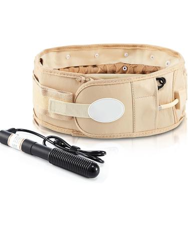 Decompression Lower Back Pain Relief Belt with Adjustable Pillow & Air Massage - Mint Color - Buy Online on GoSupps.com