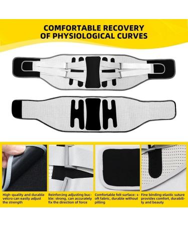 Back Bandage for Men & Women - Lordosis Support Belt with Bionic Plate - Pain Relief for Lower Back - Breathable XXL Gray Waist-Lende Support - Buy Online on GoSupps.com