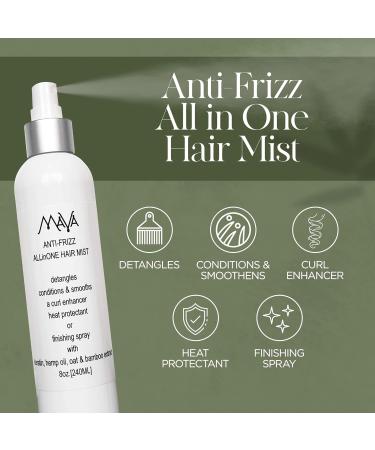 Mava - ALL-in-ONE Detangling Hair Mist Conditioning Shine Spray for Hair Heat Protectant Hydrating Hair Mist with Hemp Oil and Bamboo Extracts 8oz - Buy Online on GoSupps.com