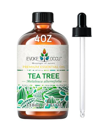 EVOKE OCCU Tea Tree Essential Oil 4 Oz Pure Tea Tree Oil for Diffuser Skin Hair Body Nail Care- 4 FL Oz