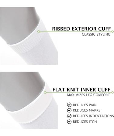 Sugar Free Sox Diabetic Socks for Men - Maximize Circulation & Comfort - 6 Pairs (10-13 Black/White) - Buy Online on GoSupps.com