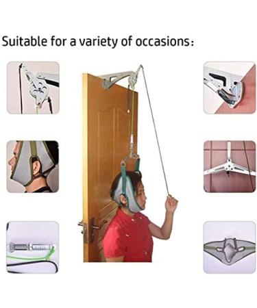 Cervical Traction Over The Door Cervical Traction Home Unit Neck Sling Hammock Physical Therapy Stretching Harness Machine - Buy Online on GoSupps.com