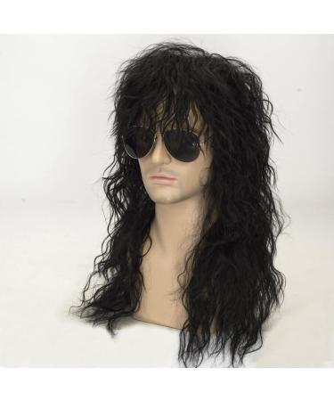 Buy TSNOMORE Long Curly Wig | Retro Style for Men | Fashion Smart Rocker Look - International Shipping Available - Buy Online on GoSupps.com