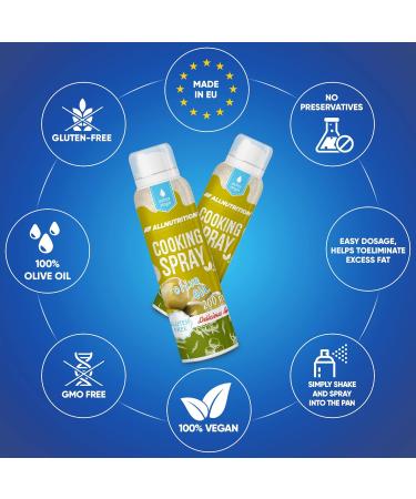  ALLNUTRITION ALLNUTRITION Cooking Spray Oil for Cooking Frying and Pastry - Gluten Free Vegetable Oil - Low Fat - No Added Salt - 200ml - Olive Oil - Buy Online on GoSupps.com