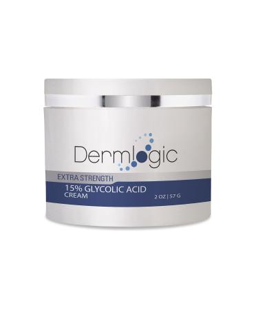 Glycolic Cream 15% - Natural Anti Aging Exfoliator to Smooth Away Fine Lines & Wrinkles & Improve a Dull Looking Complexion. Includes A.H.A & Green Tea Moisturizer for Face & Body.