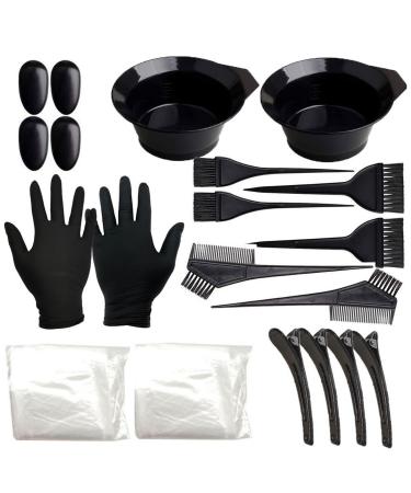 Srttr 22 piece hair dyes hair faerben set hair color brush hair dyeing accessories hair dye dye hair hair with a brushwear hair tanning shell ear cover gloves hair needle diy salon - Buy Online on GoSupps.com