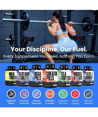 Crazy Muscle CLA 1000mg Conjugated Linoleic Acid Fat Burner for Weight Management & Muscle Definition High Potency Keto-Friendly Non-Stimulant CLA Supplement Non-GMO 120 Serving Softgels - Buy Online on GoSupps.com