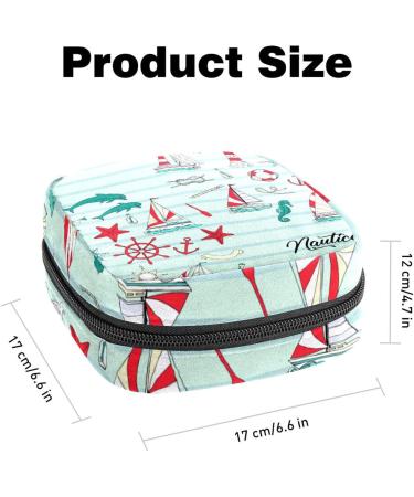 GIAPB Period Storage Bag & Makeup Pouch | Rudder Anchor and Boats Design - Buy Online on GoSupps.com