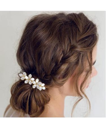 Vintage Opal Crystal Flower Hair Barrettes - French Hair Clips for Women & Girls | Hair Accessories - Buy Online on GoSupps.com