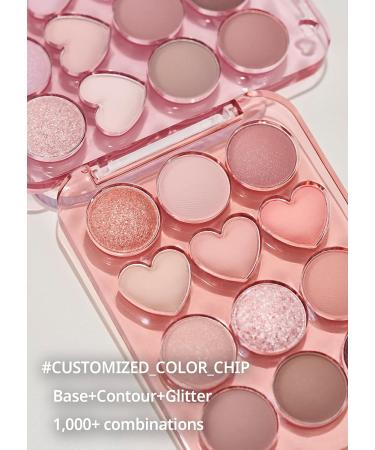 COLORGRAM Pin Point Eyeshadow Palette 01 Peach & Coral - Daily Makeup Palette with Ultra-Blendable Matte, Glitter, and Shimmer Shades - Buy Online on GoSupps.com