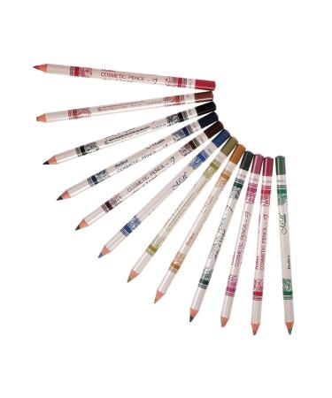 Beavorty 36 pcs Cosmetic Colorful Makeup Eyebrow Lasting Liner Waterproof Long Eyeliner Lip Pencil 1 count (Pack of 1) As Shownx3pcs