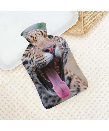 Leopard Hot Water Bottle with Plush Cover - Cozy Hand Warmer for Adults & Kids - 26.5x15.3cm - Perfect for Comfort & Relaxation - Buy Online on GoSupps.com