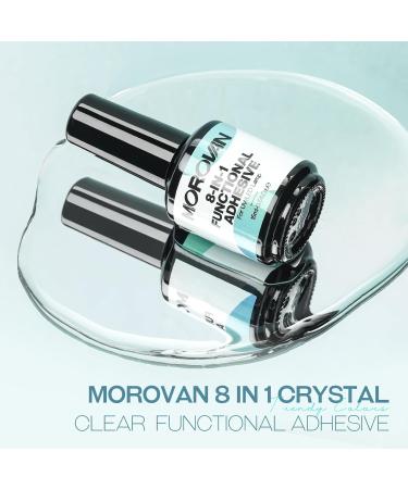 Morovan Builder Gel for Nails - 8-in-1 Clear Adhesive Hard Gel for Nail Extensions & Strengthening | Perfect for Rhinestones - Buy Online on GoSupps.com