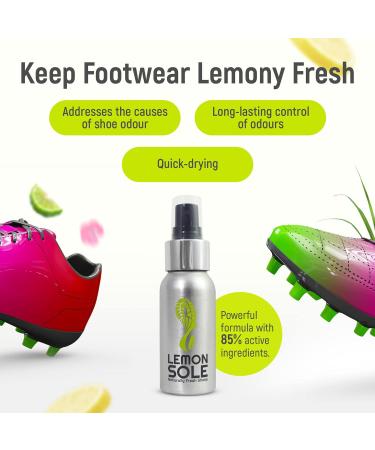 Lemon Sole Twin Pack - The POWERFUL & NATURAL shoe freshener & deodoriser spray with 6 essential oils. Great for Sport. Extremely Effective! - Buy Online on GoSupps.com