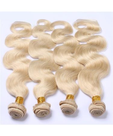 Remeehi 100g Peruvian Body Wave Hair Extensions - 1B 613 Ombre Two Tone Blonde Bundles 20 Inch - Buy Online on GoSupps.com