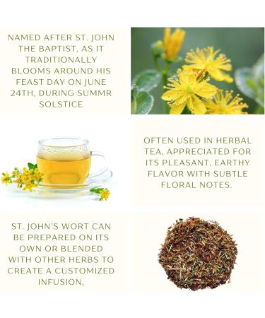 Organic St. John's Wort Tea 500g Loose Cut Flowers Premium Saint John Wort Hypericum Perforatum Caffeine-Free Herbal Tea | DRAGONFLY HERBS - Buy Online on GoSupps.com