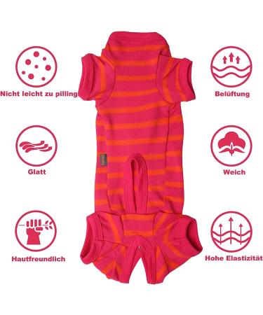 Shop XL Red & Orange Striped Dog Shirts - Soft Breathable Clothes for Small to Large Dogs | Kickred - Buy Online on GoSupps.com