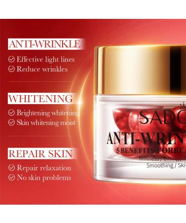 Sadoer Anti-Wrinkle Pill Serum | Essential Oil for Firmness & Smoothing | Anti-Aging Beauty Solution | 5 Benefits for Youthful Skin - Buy Online on GoSupps.com
