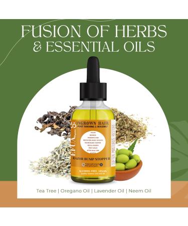 Efua Oil Ingrown Hair Removal and Razor Bump Stopper Oil for Shaving and Waxing Natural Neem Oil for Skin w/ Tea Tree Oil Removes Razor Bumps Redness and Razor Burn 0.5 oz - Relief from Ingrown 0.5 Fl Oz - Buy Online on GoSupps.com