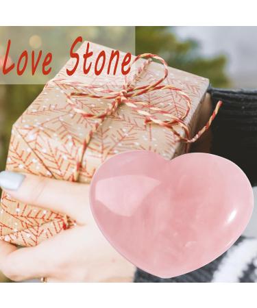 Buy 45mm Rose Quartz Heart Crystals - Perfect Gift for Women | Reiki Healing Stones for Valentine's Day Birthdays & More - Buy Online on GoSupps.com