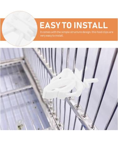 6PCS Plastic Bird Cage Feeder Clips - Bird Cage Food Holder for Parrot, Budgie, Cockatoo, Macaw - Bird Cage Feeding Accessories - Buy Online on GoSupps.com