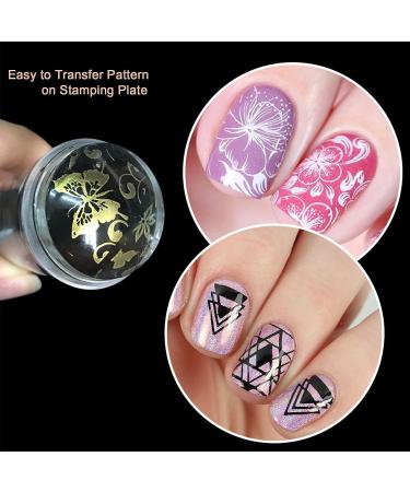 French Tip Nail Stamp Clear Silicone Stamping Kit - Soft Silicone Stamper with Jelly Scraper for Nail Art - Buy Online on GoSupps.com