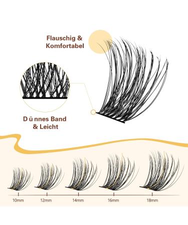 QUEWEL Eyelash Cluster - Mixed Length Natural Look Reusable DIY Extensions - Thin Band for Home Use (FD04) - 1 Pack - Buy Online on GoSupps.com