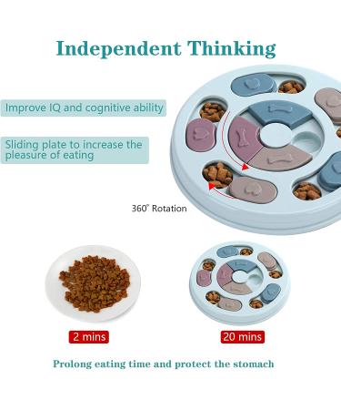 Dog Food Puzzle Feeder Toy for IQ Training & Enrichment - Blue - Buy Online on GoSupps.com