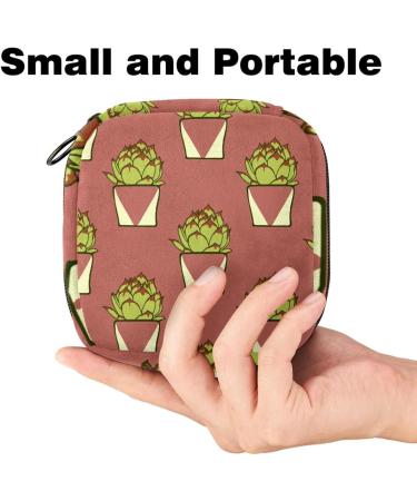 Portable Women's Binding-Storage Bags for Menstrual Cups & Pads - Perfect for Teen Girls - Stylish Cactus Design - Buy Online on GoSupps.com