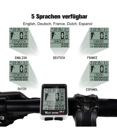 IcocoPro Wireless Bicycle Computer - Waterproof LCD 5 Languages Multifunctional & Military-Grade Performance - Buy Online on GoSupps.com