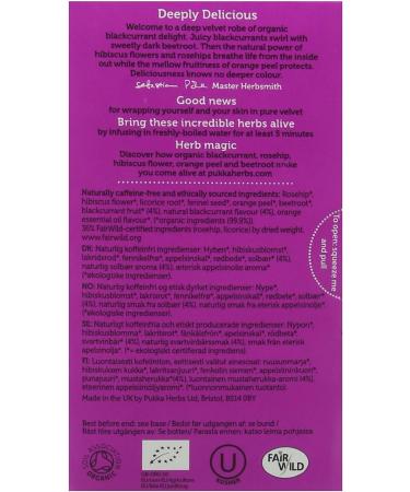 Pukka Blackcurrant Beauty Fruit Tea 20 Sachets - Buy Online on GoSupps.com
