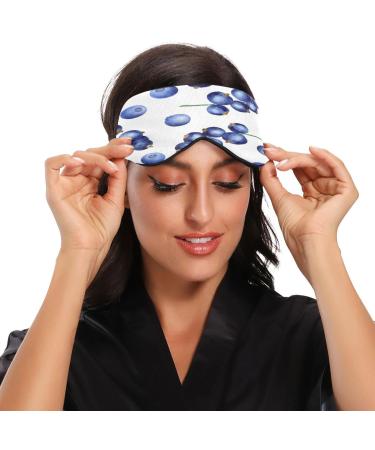 Sleep Mask - Light Blocking Currants & Blueberries Eye Mask for Sleep | Adjustable Soft Blindfold for Men & Women - Travel & Nap Essential - Buy Online on GoSupps.com