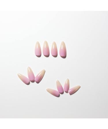 Buy Kxamelie Long Ballerina Artificial Nails - 24 Gold Foil Press On Nails for Women & Girls | Ombre Acrylic Stick On - Buy Online on GoSupps.com