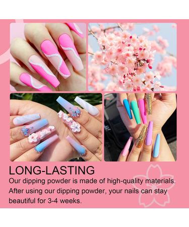 Saviland 29 Pcs Dip Powder Nail Kit Starter - Sakura Love 20 Colors Dipping Powder Set for DIY and Salon at Home - Buy Online on GoSupps.com
