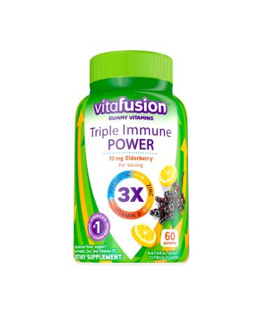 Vitafusion Triple Immune POWER Gummy Vitamins  60ct