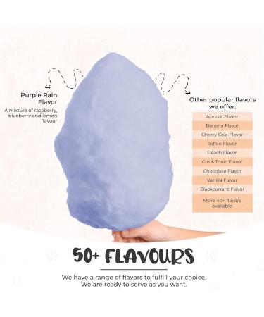 Baking Beauty and Beyond Premium Purple Rain Flavored Cotton Candy Floss Sugar 800g - Natural Ingredients for Every Occasion - Buy Online on GoSupps.com