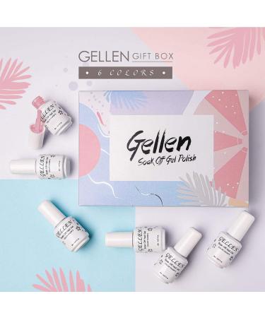 Gellen Baby Pinks Colors Gel Nail Polish Set - Pure Adorable 6 Colors Soak Off UV Home Gel Manicure Kit Baby Pinks Series - Buy Online on GoSupps.com