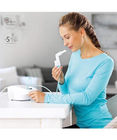 Medisana Inhaler 500 - Compressor Nebulizer with Mouthpiece & Mask for Adults & Children | Perfect for Colds & Asthma | Long Hose & Extra Accessories | 1 Pack Electric Operation - Buy Online on GoSupps.com