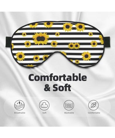 Stylish Sunflowers Sleep Mask - Adjustable Soft & Breathable Blindfold for Travel Meditation & Relaxation | International Shipping - Buy Online on GoSupps.com