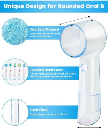 Shop Toothbrush Covers for Oral-B | Travel Toothbrush Case - 8 Pack Colorful Protectors for Electric Toothbrush Heads - Buy Online on GoSupps.com