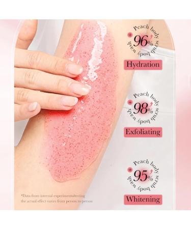 Aislor 300ml Peach Body Wash Scrub Exfoliating Cleanser for Soft Smooth Skin Hydrating Nourishing Body Care for Women Men Daily Shower Gel One Size Hot Pink - Buy Online on GoSupps.com
