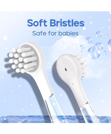SEAGO Toddler Electric Toothbrush for Ages 0-3 | Smart Timer Suction Base & 4 Brushheads - Purple-C - Buy Online on GoSupps.com