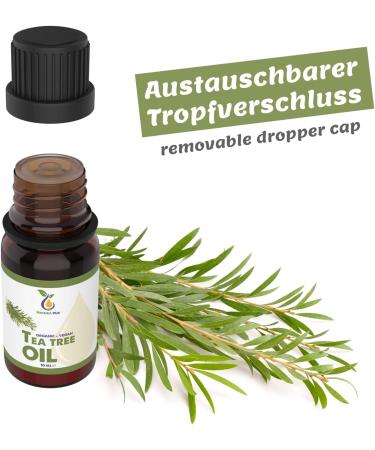 Tea Tree Oil 10ml Vegan 100% Pure Tea Tree Essential Oil from Australia Care for blemished Skin inflammatory Skin Conditions Anti-pimples and Acne - Buy Online on GoSupps.com