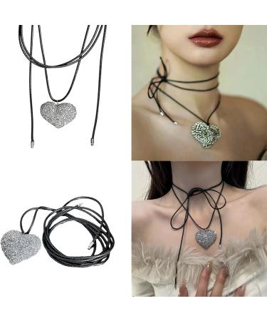 Oralgo's Elegant Heart Trailer Necklace | Crystal Peach Collar Jewelry for Women & Girls - Buy Online on GoSupps.com