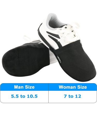 2 Pcs Bowling Shoe Slider Covers - Elastic Band, Unisex Men Women, Black - Buy Online on GoSupps.com