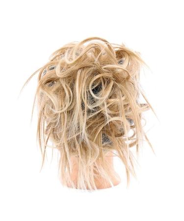 Messy Bun Hair Piece for Women Synthetic Tousled Updo Messy Bun Hair Pieces Hair Scrunchies Extensions with Elastic Band Ponytails Hair Extensions for Women Fake Hair Accessories for Women Girls 27T613