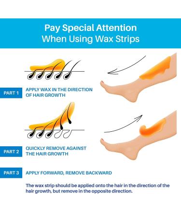 Hair Removal Wax Strips for Arms, Legs, Underarms, Eyebrows, Bikini, Brazilian - 64 Strips with Calming Oil Wipes - Buy Online on GoSupps.com