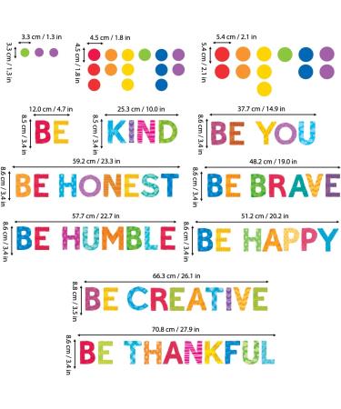 DECOWALL SG-2204 Be Kind Wall Stickers kids decal nursery decor peel and stick removable alphabet art girl room quotes baby dots colorful playroom inspirational words lettering art classroom party - Buy Online on GoSupps.com