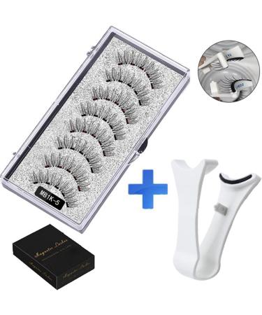 Siopob Magnetic Eyelashes Natural Look - No Glue Magnetic Lashes Soft Artificial Eyelashes - Eye Makeup 2 Pairs Magnetic Lash Strips Reusable False Eyelashes Kit for 3D Natural Look - Buy Online on GoSupps.com